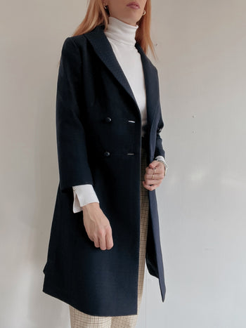 Manteau vintage bleu marine S