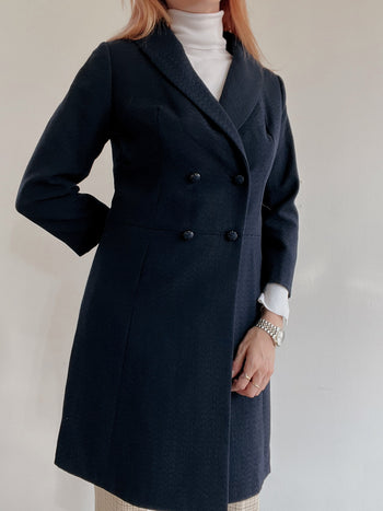 Manteau vintage bleu marine S