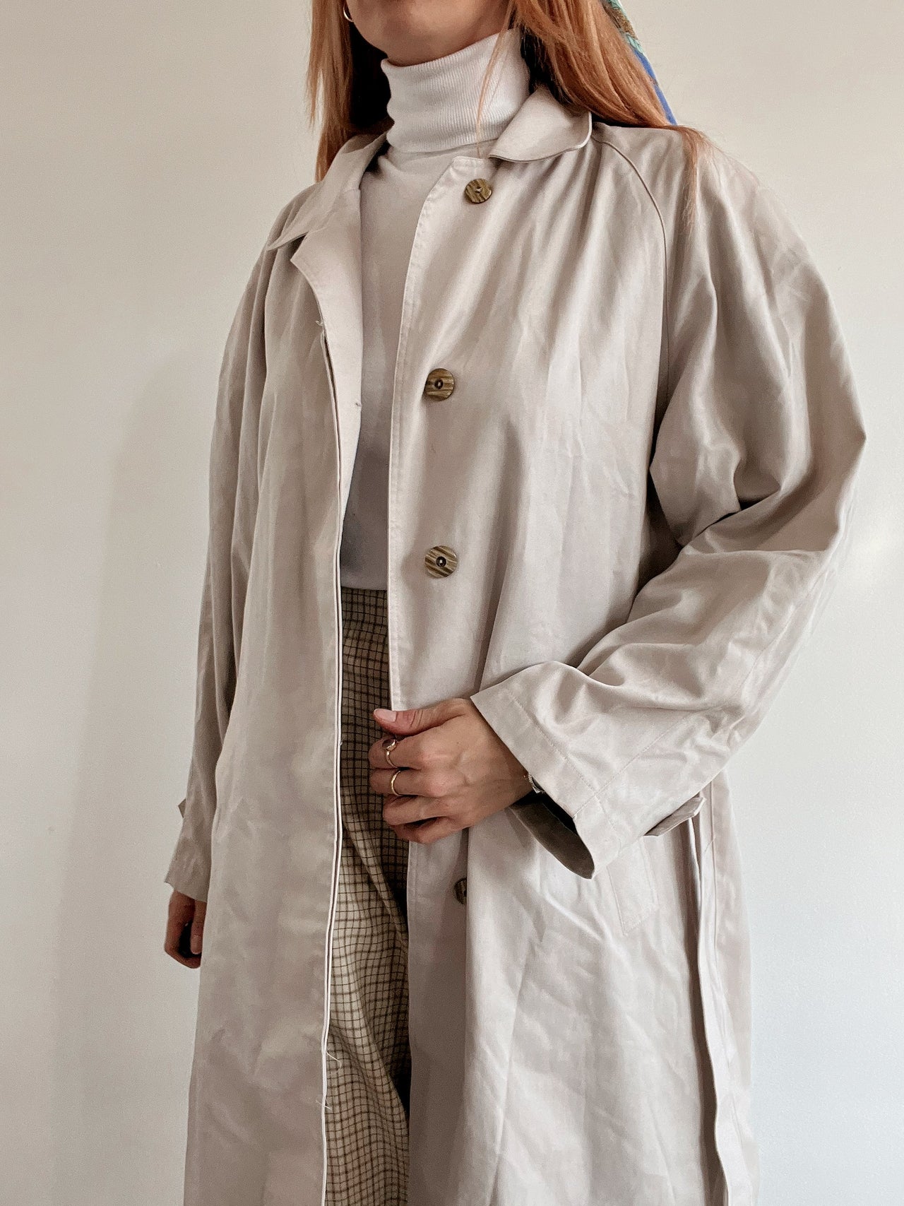 Trench vintage gris/beige  M/L