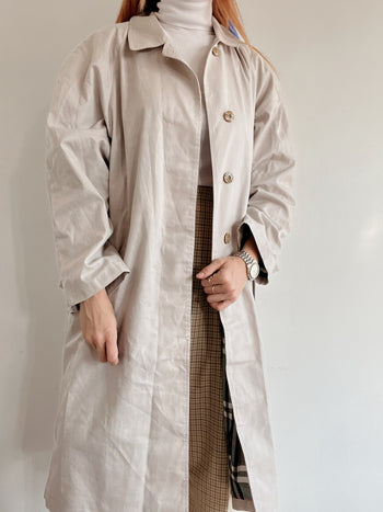 Vintage grau/beiger Trenchcoat M/L 