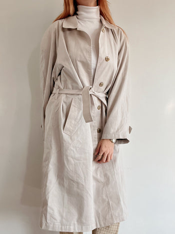 Vintage grau/beiger Trenchcoat M/L 