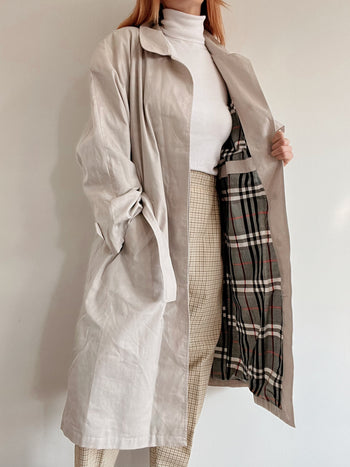 Trench vintage gris/beige  M/L