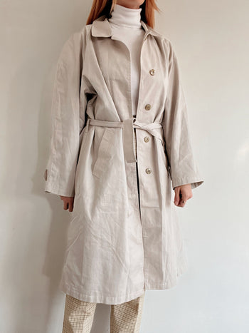 Vintage grau/beiger Trenchcoat M/L 