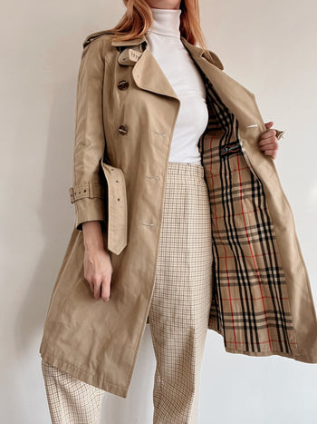 Trench coat beige/camel avec ceinture XS/S