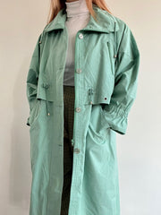 Vintage wassergrüner Trenchcoat M/L 