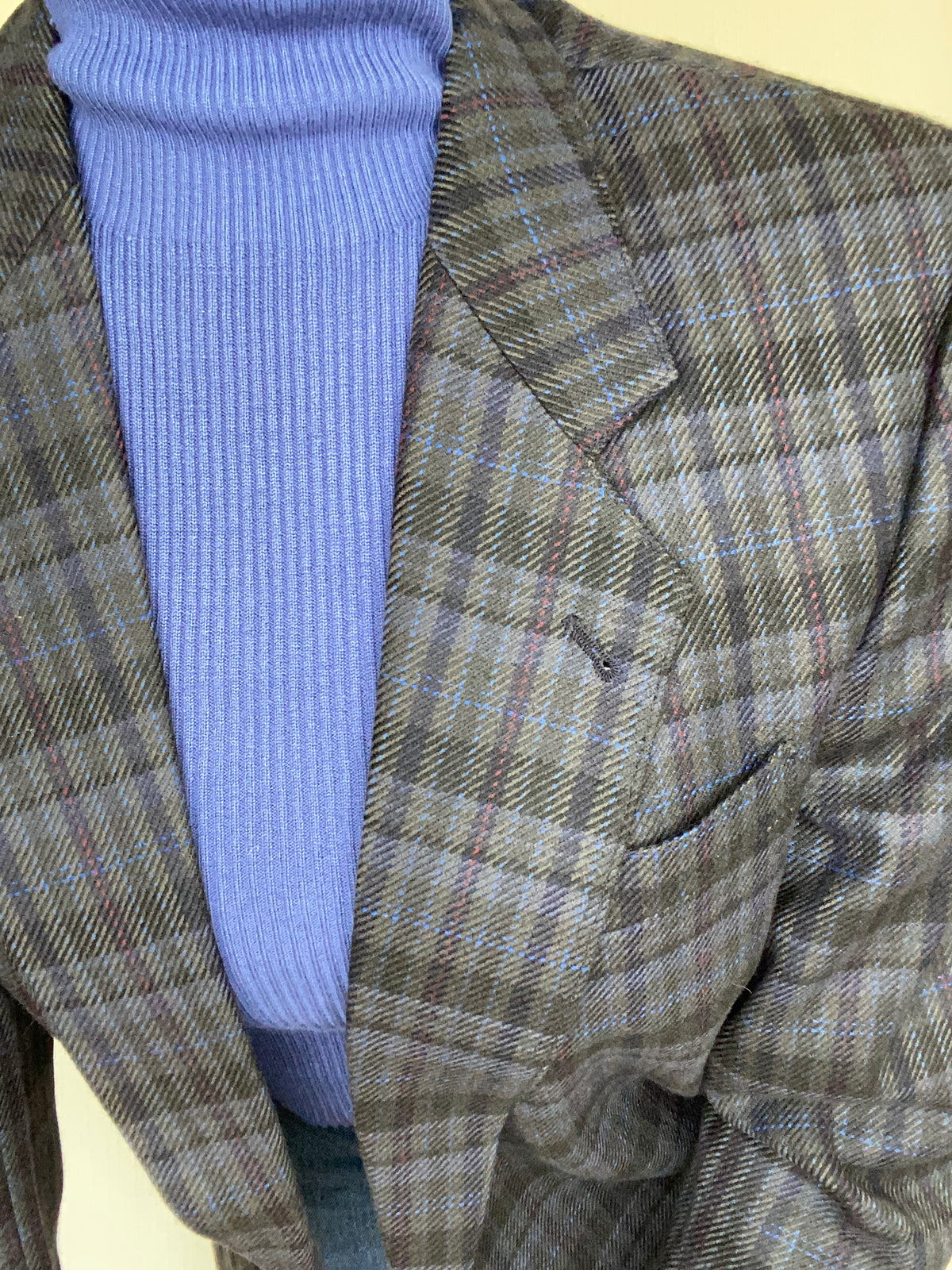 Gray/blue/black blazer jacket M/L