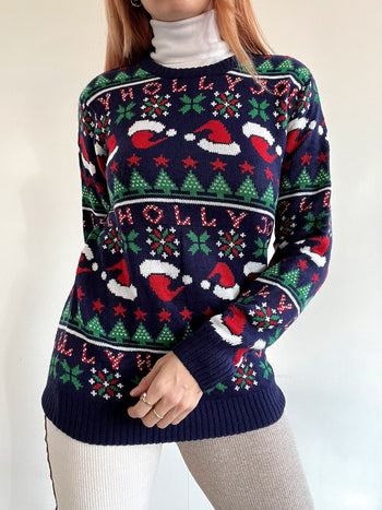 Pull vintage de noël S