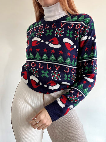 Pull vintage de noël S