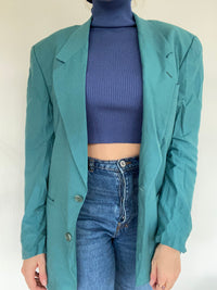 Turquoise oversized blazer jacket M/L