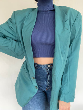 Veste Blazer oversize turquoise M/L