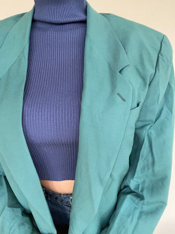 Turquoise oversized blazer jacket M/L