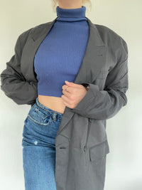 Oversized dark gray blazer jacket L