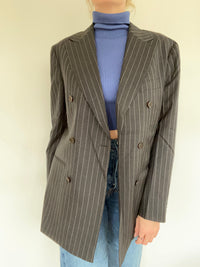 Black striped blazer jacket M/L