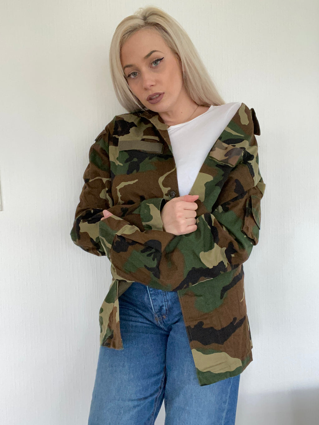 Veste Militaire à motifs avec étoile sur le col