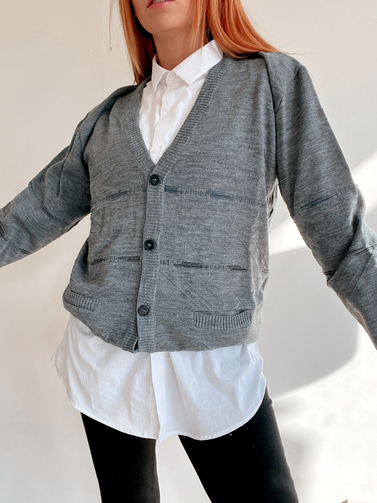 White and blue jacket with orange collar Adidas XL