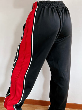 Pantalon de jogging vintage noir et rouge Nike L