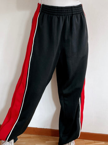 Vintage schwarze und rote Jogginghose Nike L