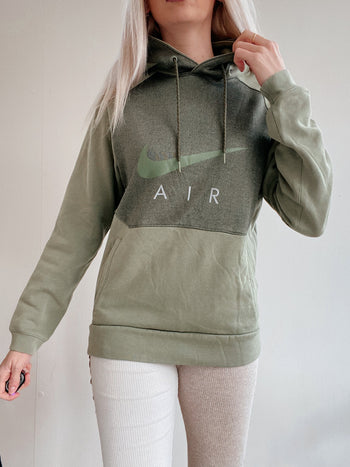 Pull à capuche vert/khaki S