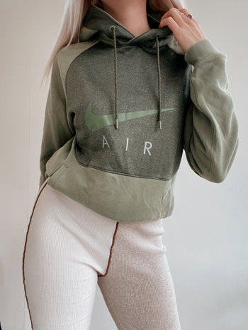 Pull à capuche vert/khaki S