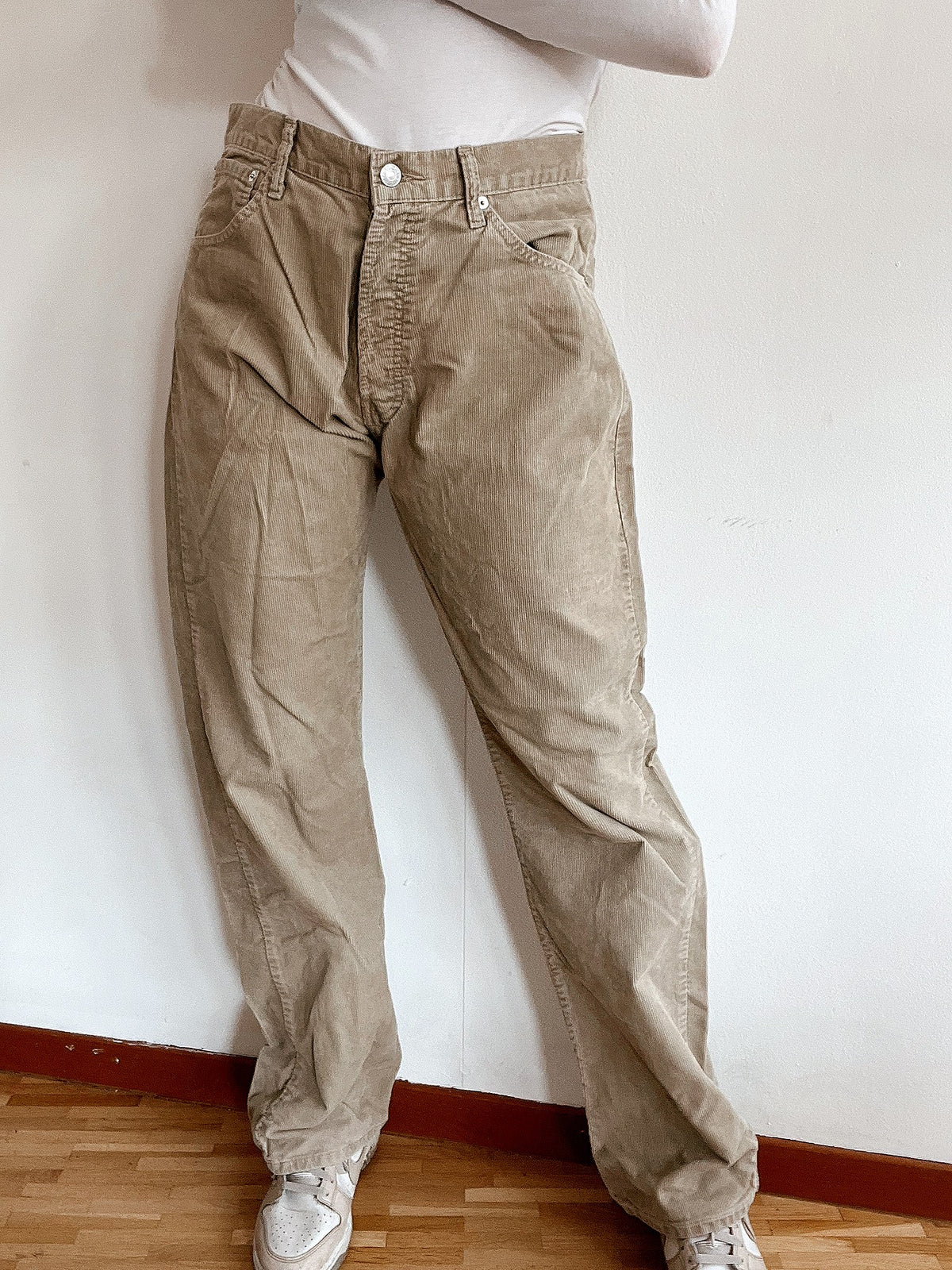 Pantalon en velours côtelé beige Levi's 551 W36 L34