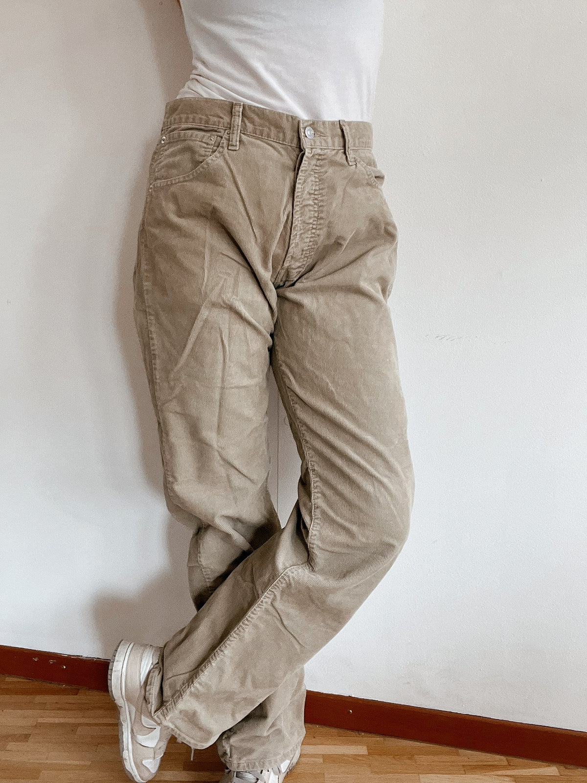 Pantalon en velours côtelé beige Levi's 551 W36 L34