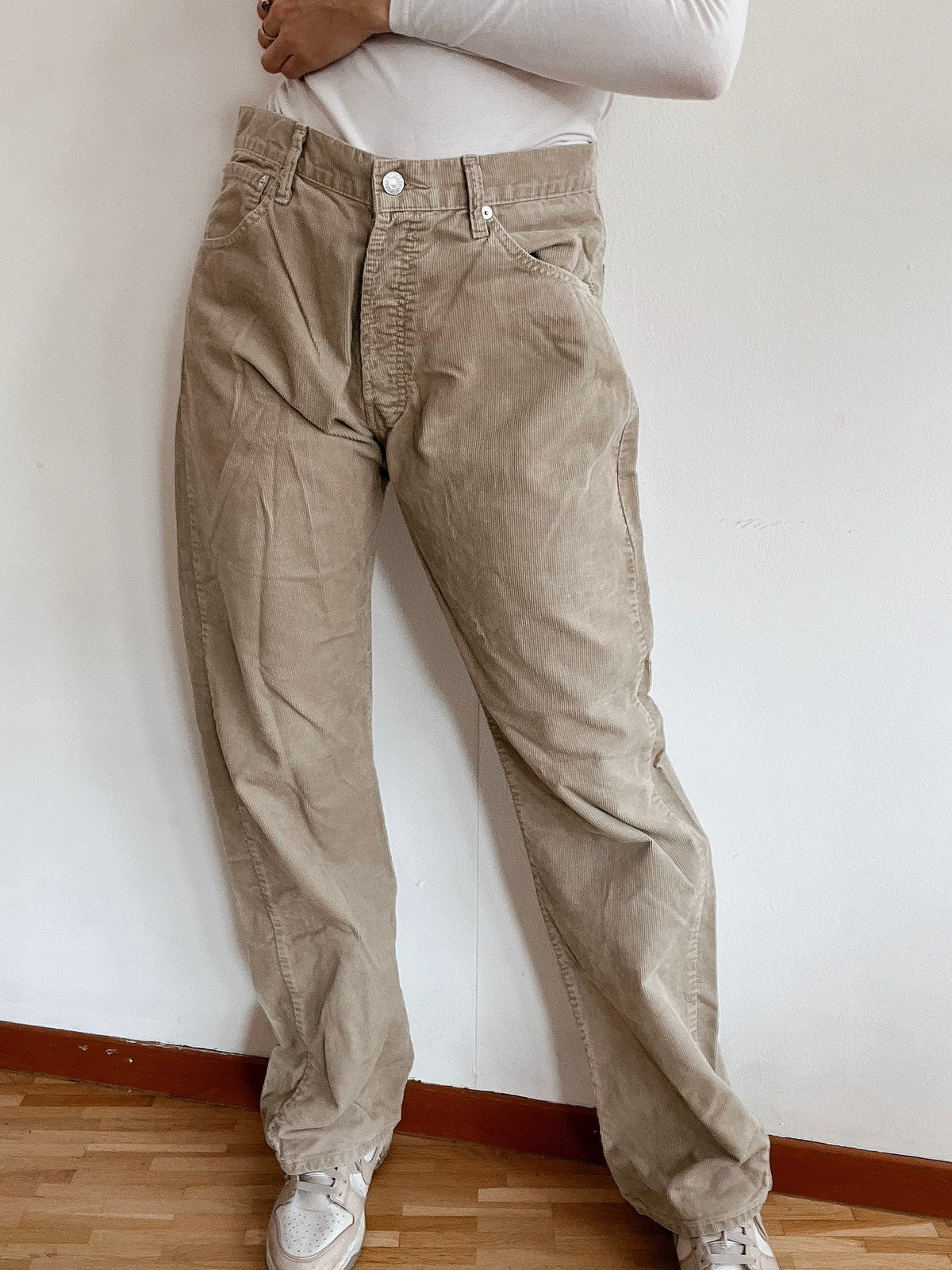 Pantalon en velours côtelé beige Levi's 551 W36 L34