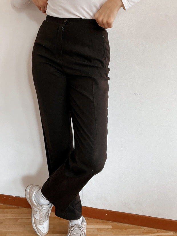 Braune Vintage-Anzughose XS/S