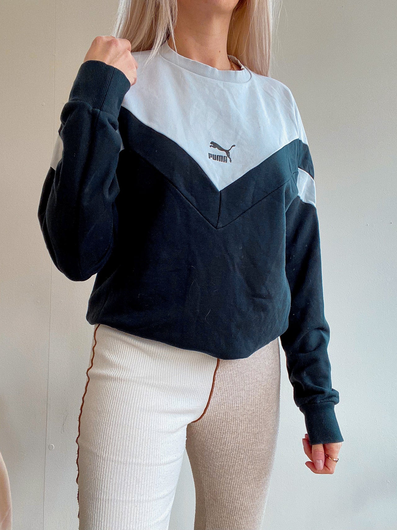 Pull noir et blanc Puma S