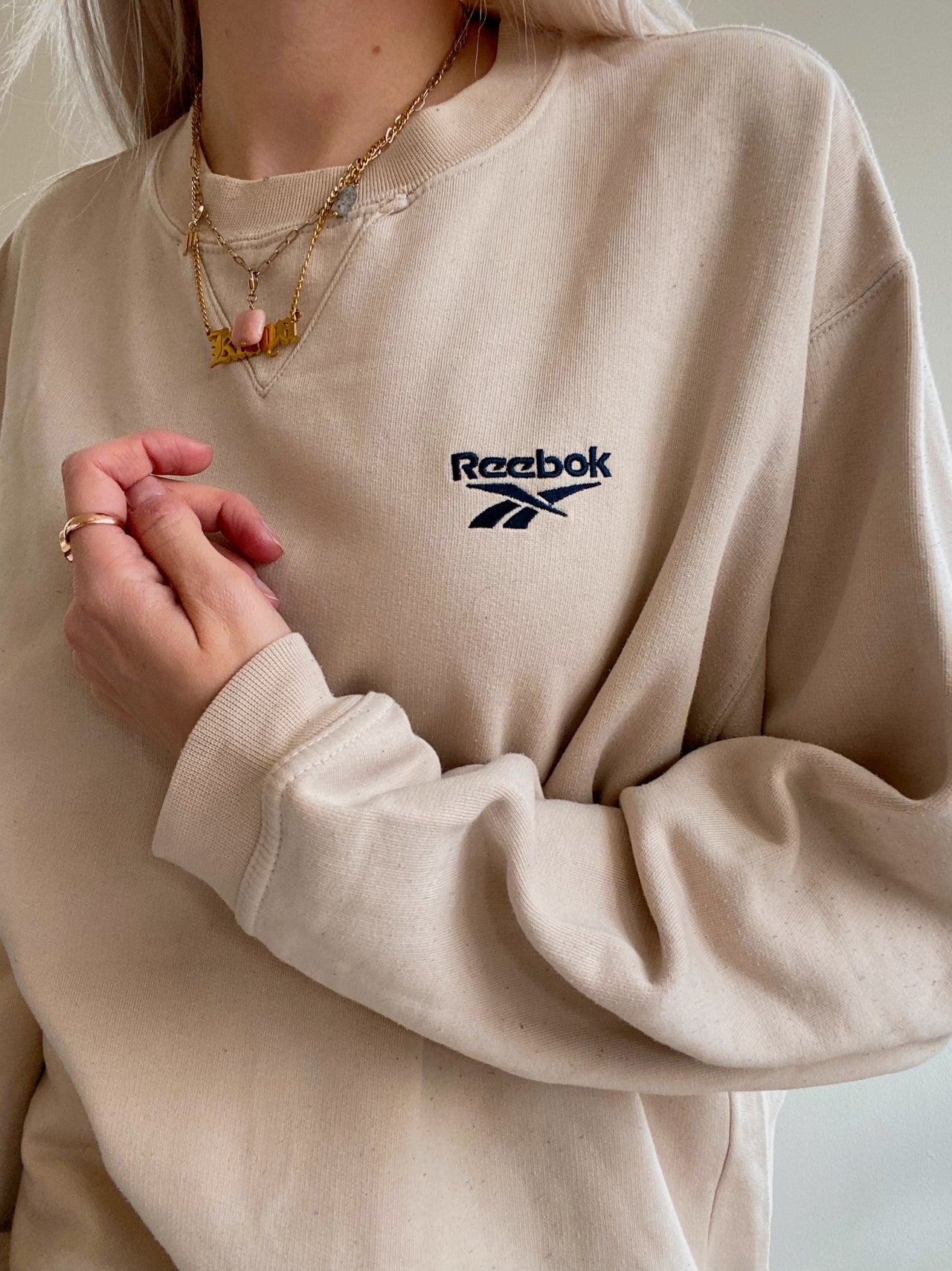 Pull beige Reebok M