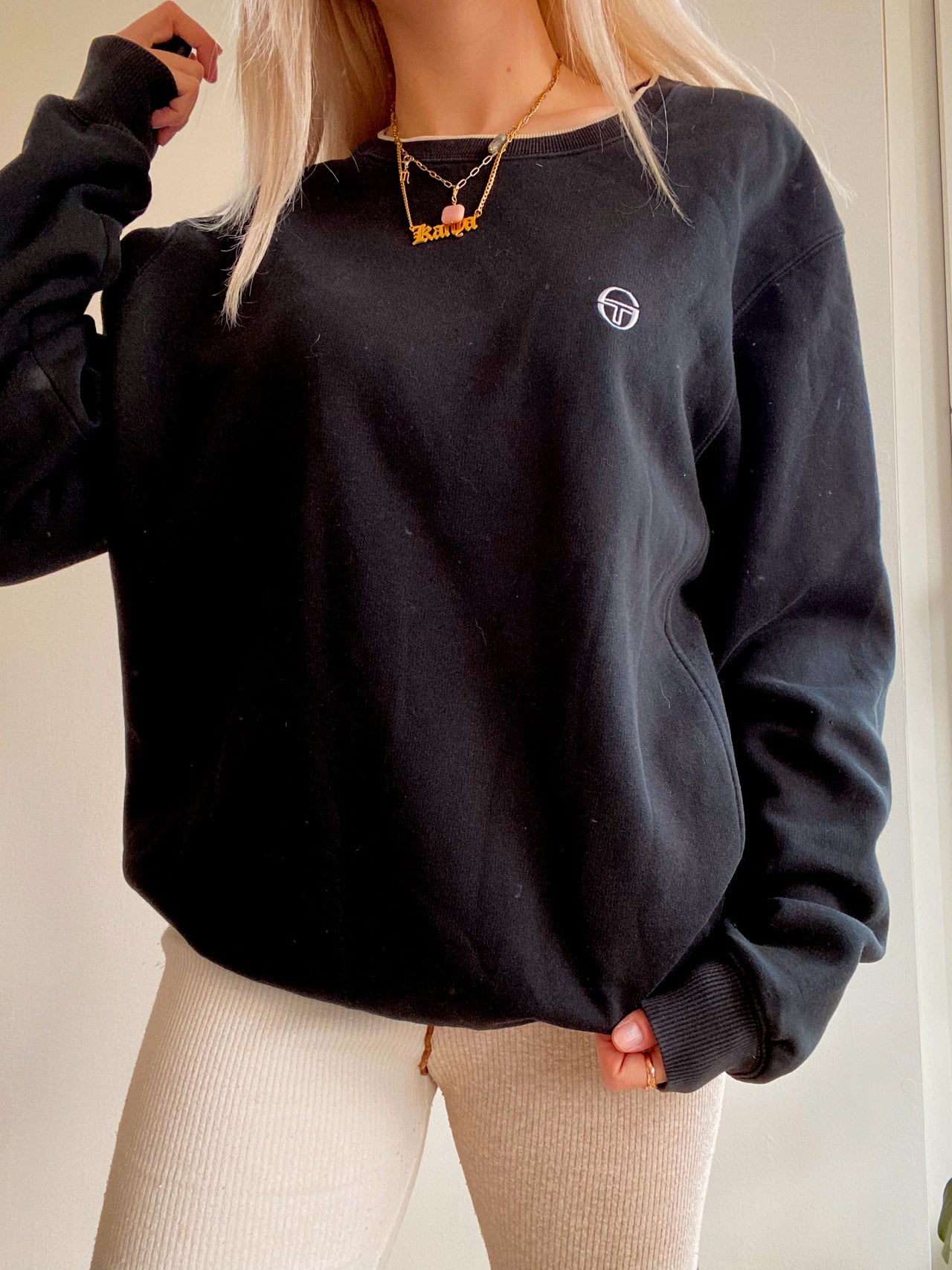 Pull noir Sergio Tacchini XL