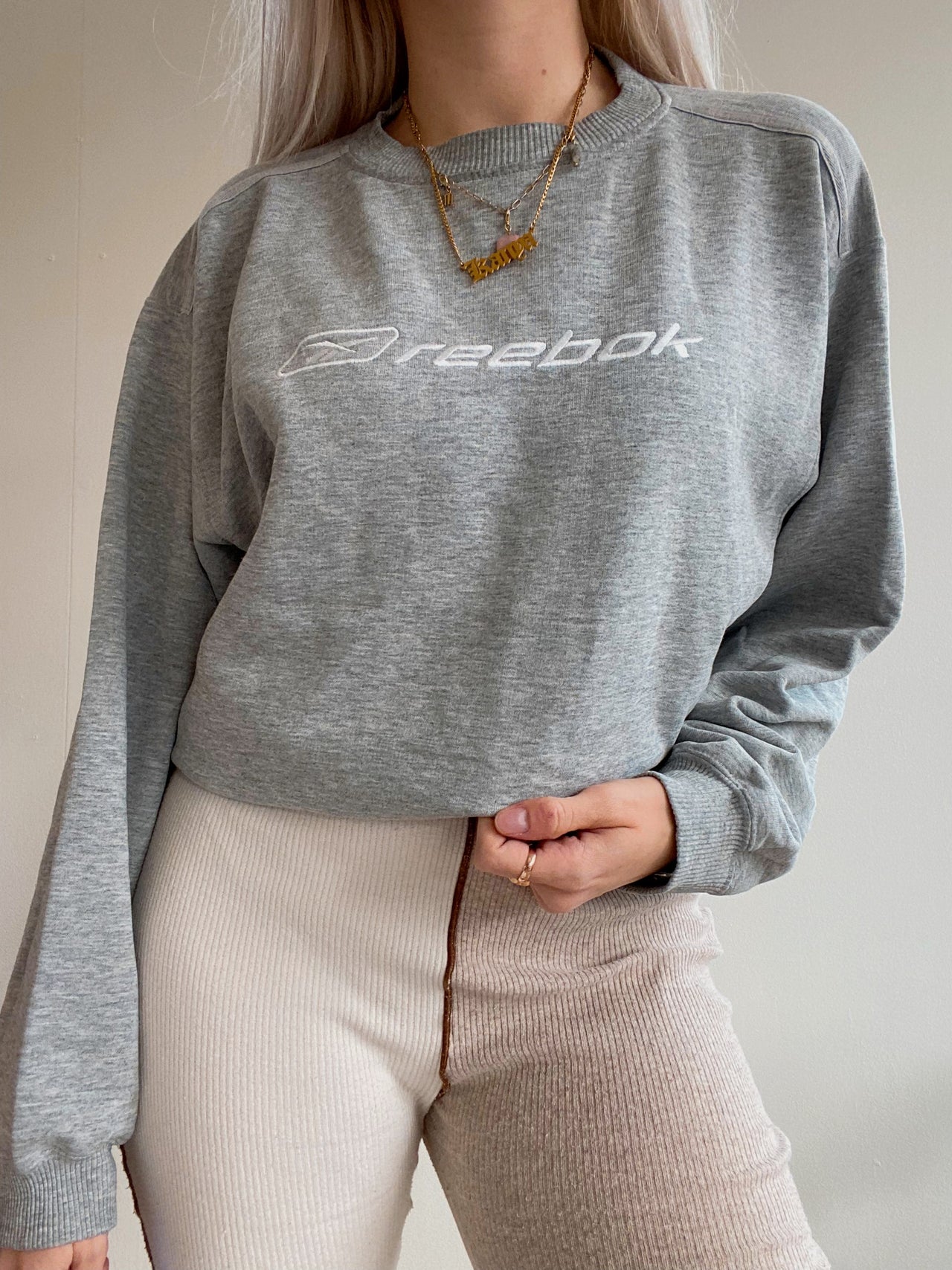 Pull gris Reebok L