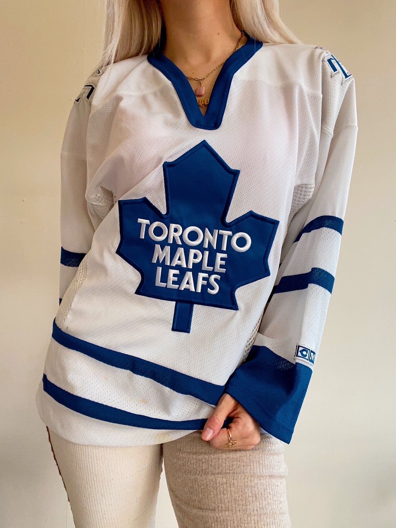 Maillot de hockey bleu et blanc Toronto