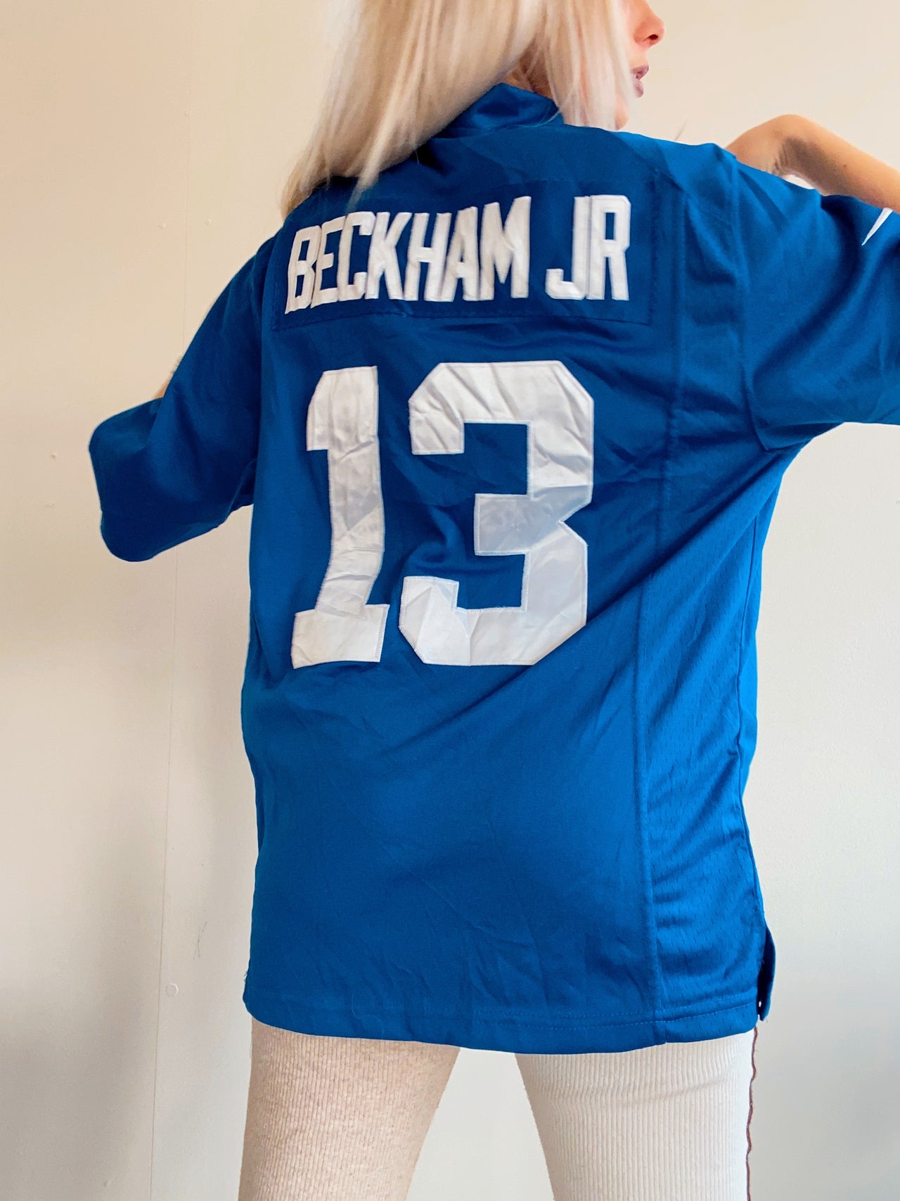 Maillot de Football américain bleu Beckham JR S