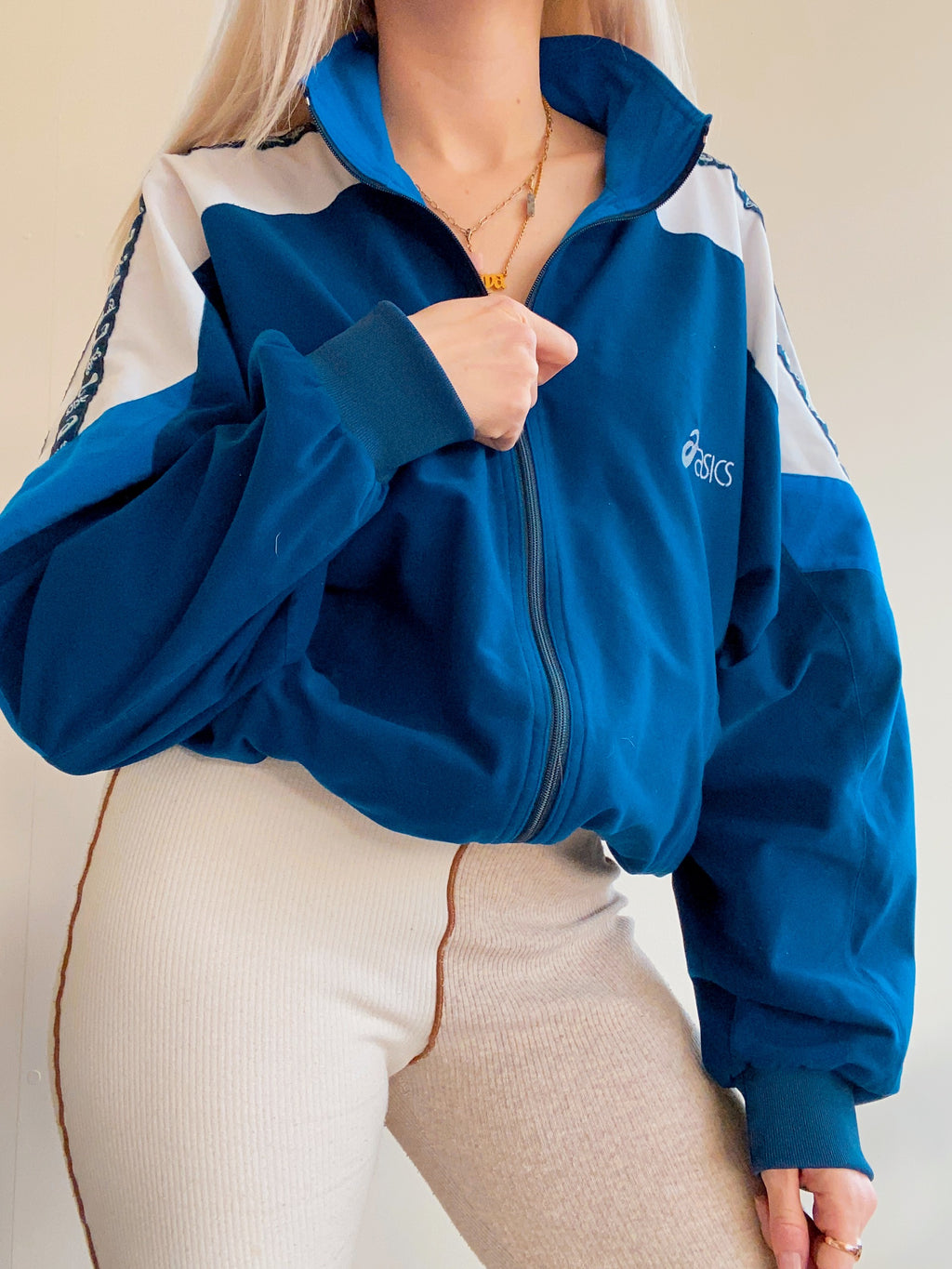 Asics Jacke blau XL