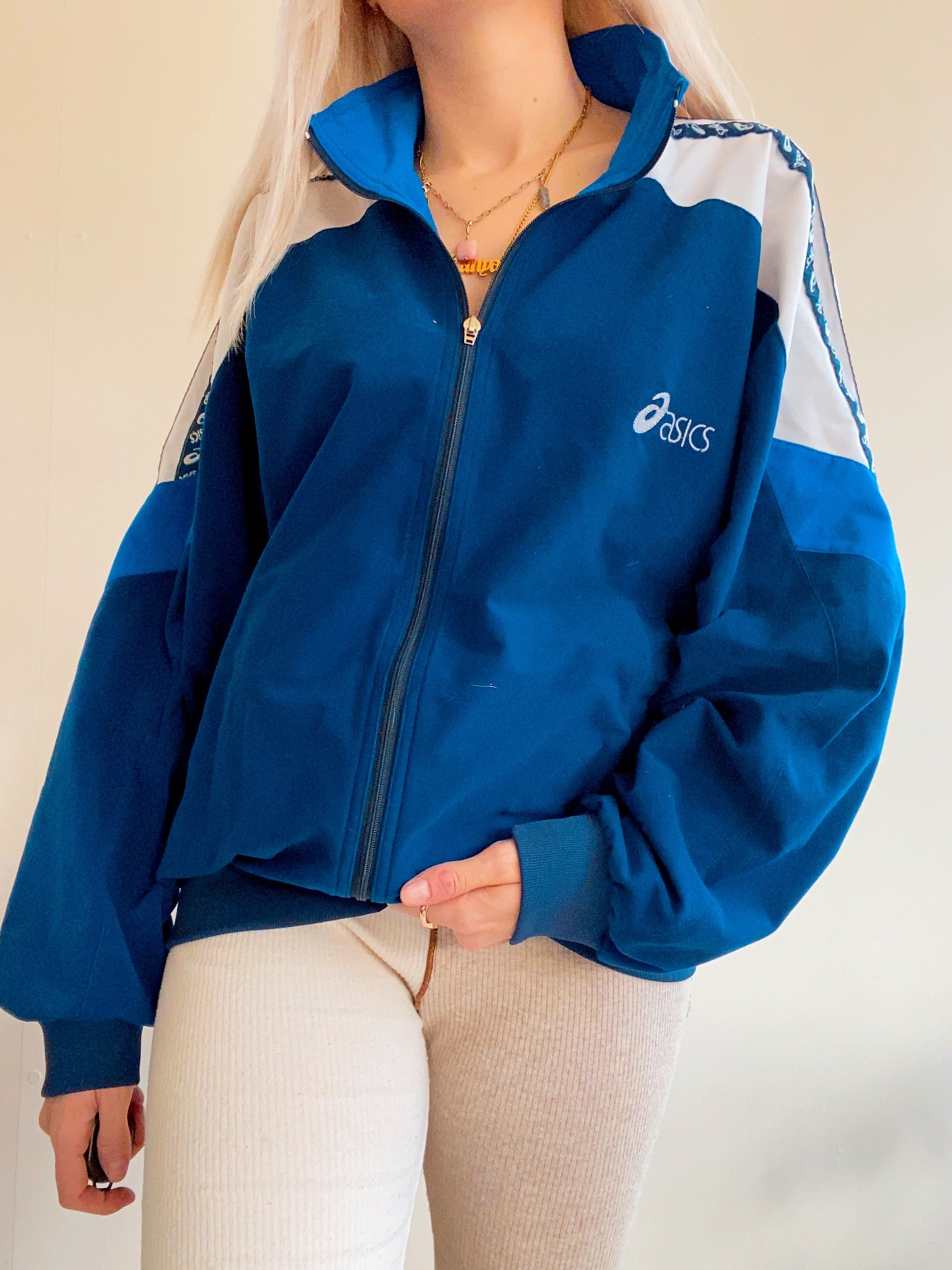 Asics Jacke blau XL