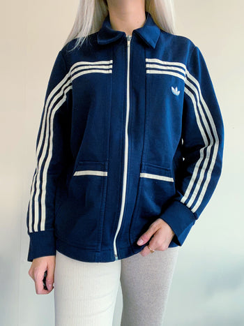 Marineblaue Adidas Jacke M