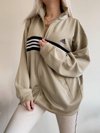Jacke beige/weiß/schwarz Adidas XL