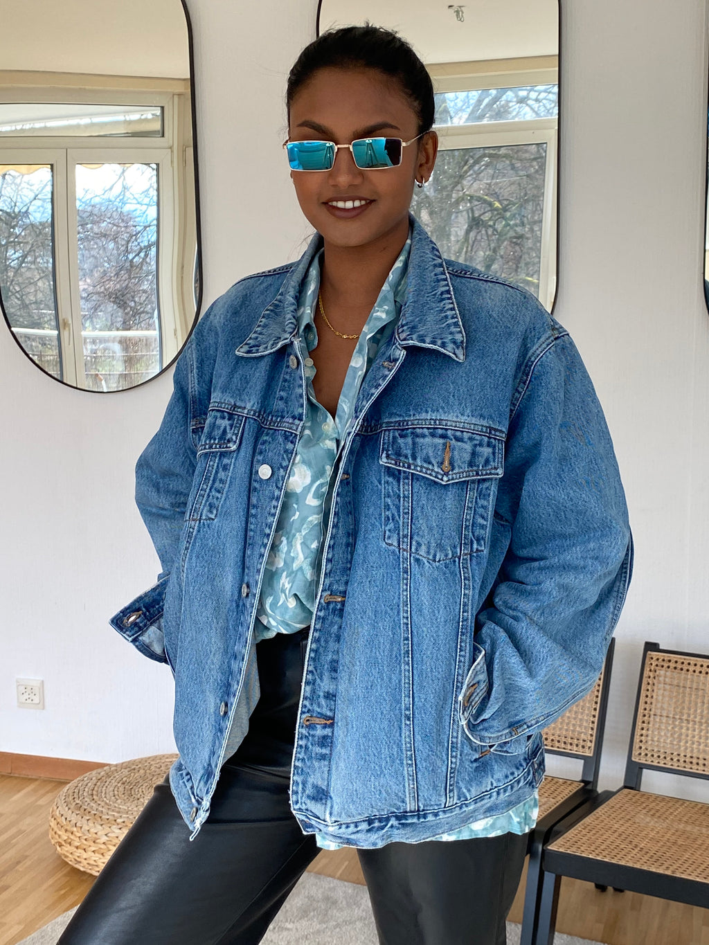 Vintage blue jeans jacket XL