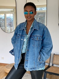 Vintage blue jeans jacket XL