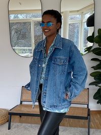 Vintage blue jeans jacket XL