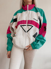Vintage Adidas XL weiße Jacke