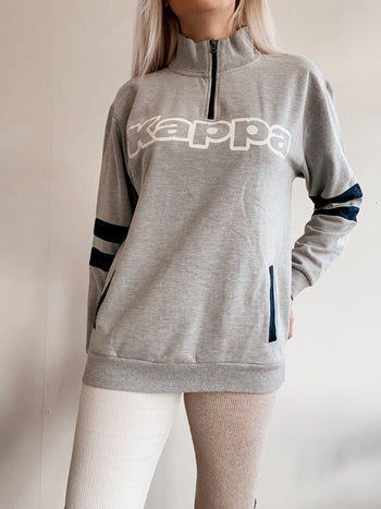 Kappa L hellgrauer Pullover