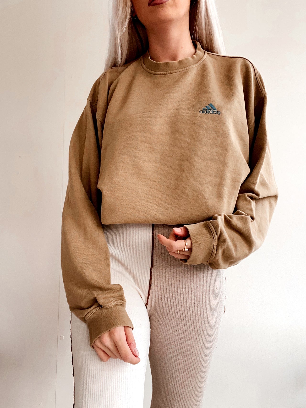 Pull Beige foncé Adidas M