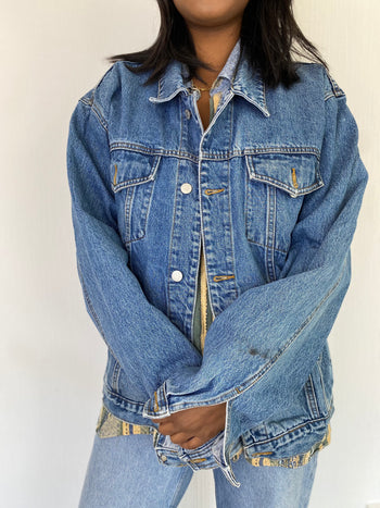 Vintage blue jeans jacket XL