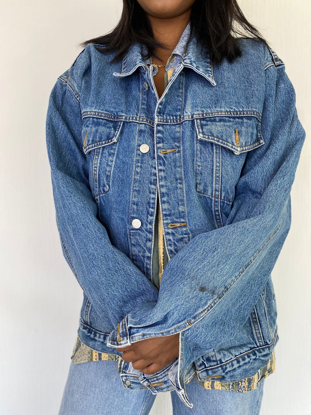 Vintage blue jeans jacket XL