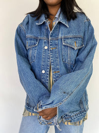 Vintage blue jeans jacket XL