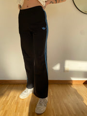 Adidas M dunkelblau/blau gestreift Jogginghose