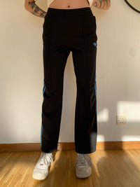 Adidas M dunkelblau/blau gestreift Jogginghose
