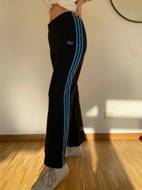 Adidas M dunkelblau/blau gestreift Jogginghose