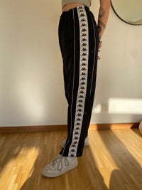Pantalon jogging noir/bandes blanches Kappa M